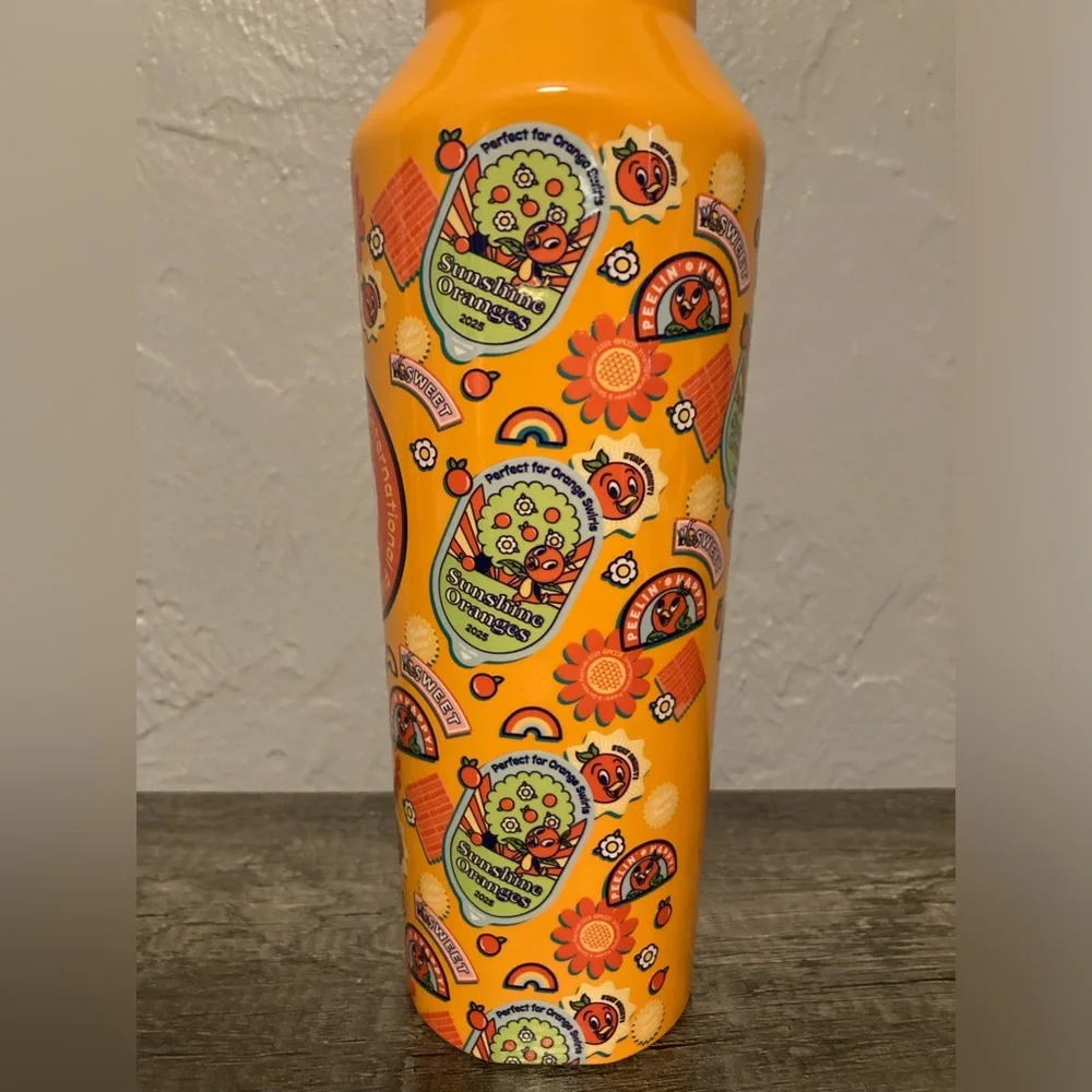 Epcot International Flower and Garden Orange Bird Corkcicle Water Bottle - Picture 7 of 11